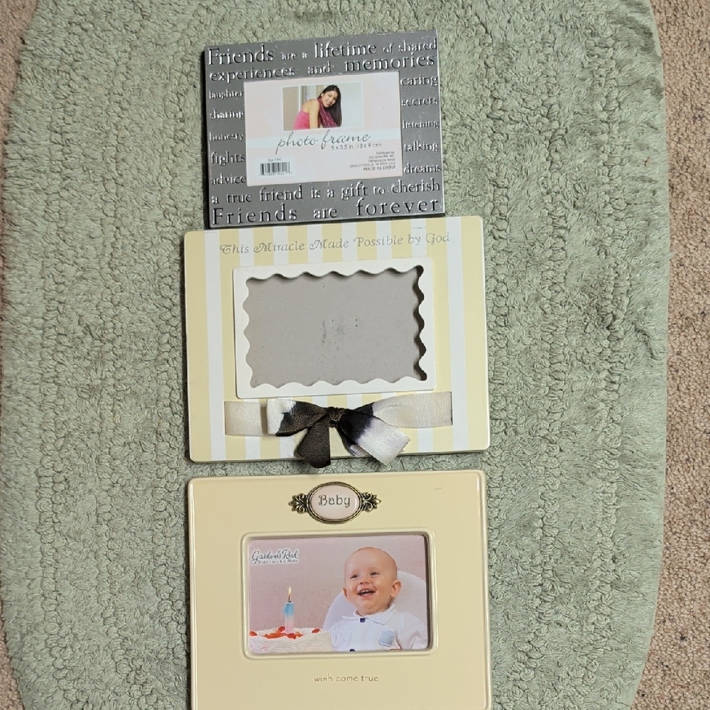 3 Photo Frames/ Baby/ Gift/ Friends/ Great Condition